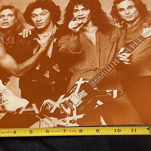 Van Halen Sepia Photograph 14" x 11" Poster Classic Rock Music David Lee Roth - Picture 3 of 3